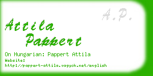 attila pappert business card